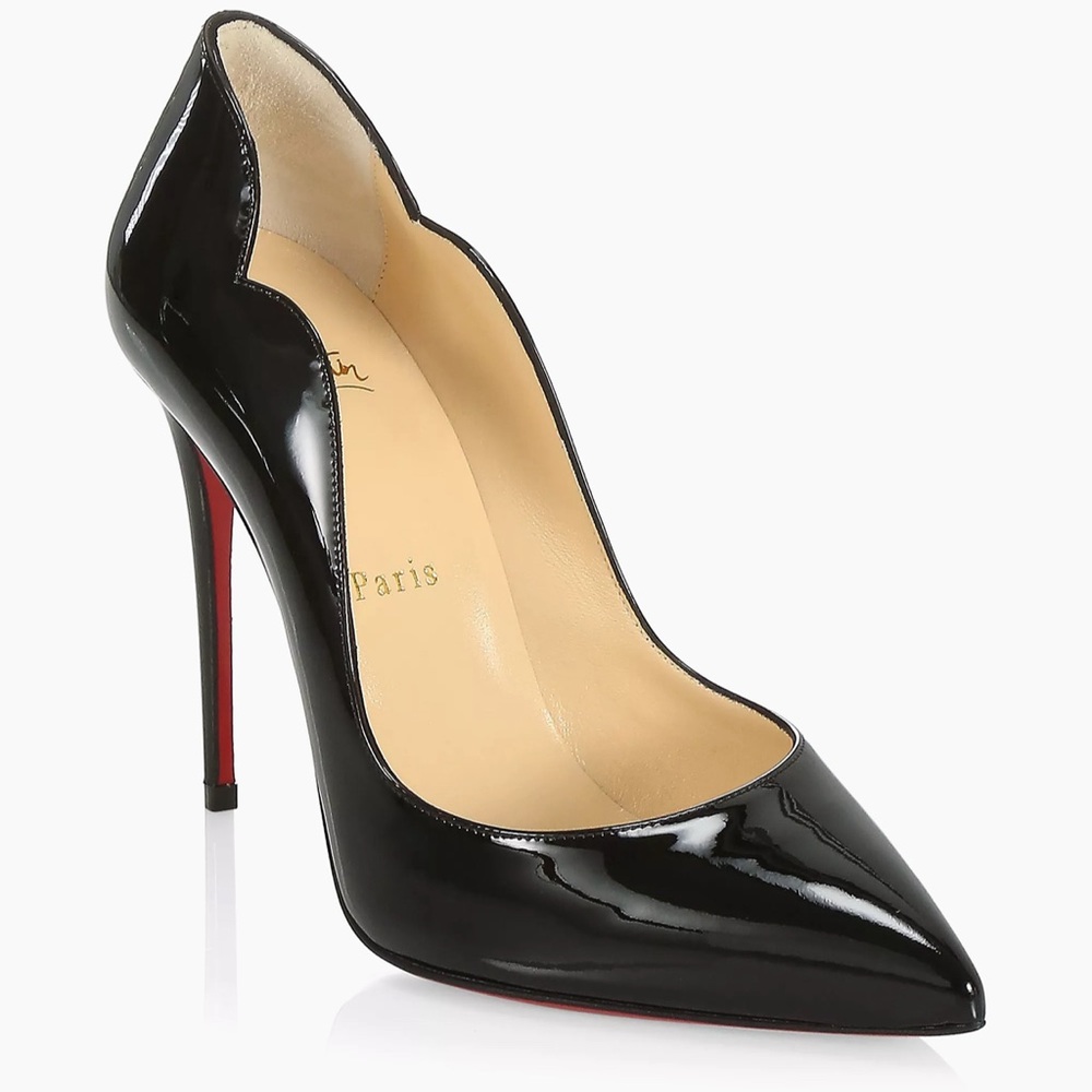 BRAND NEW Christian Louboutin-Hot Chick 100 Patent-leather Pumps Black